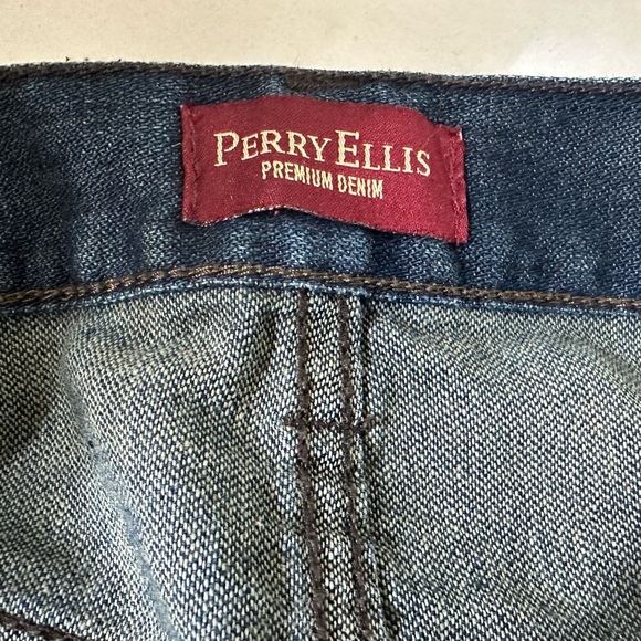 Men’s Perry Ellis Premium Denim Jeans - Size‎ 34x30 - Dark Wash 100% Cotton - Picture 5 of 12